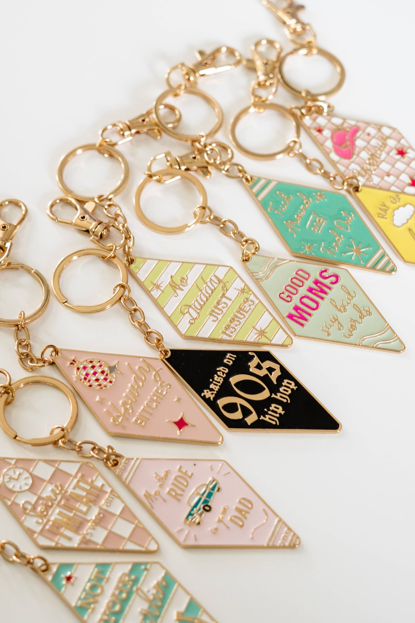 Bag Charm, Motel Keychain, Enamel Keychain, Retro keychain
