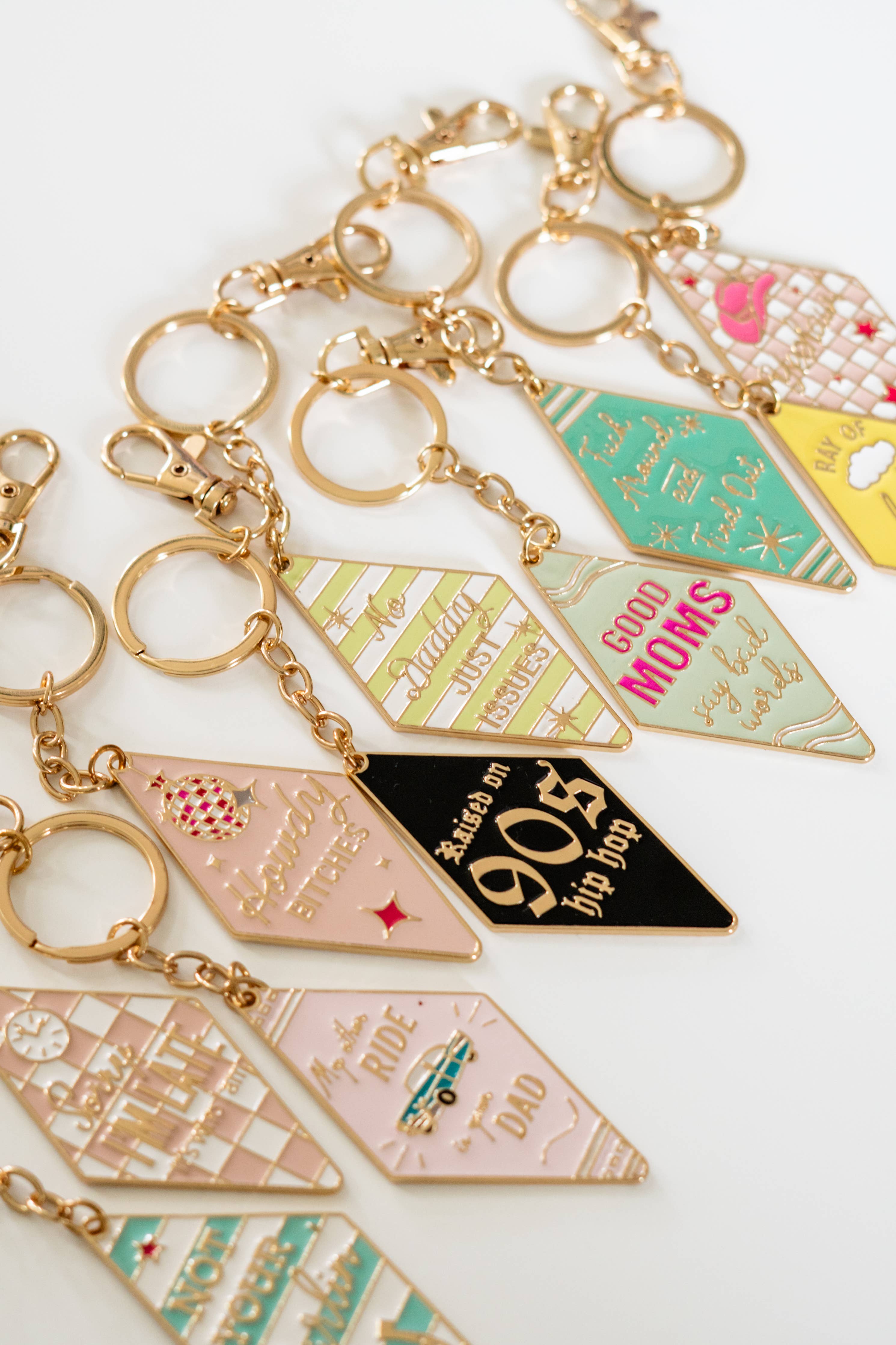 Bag Charm, Motel Keychain, Enamel Keychain, Retro keychain