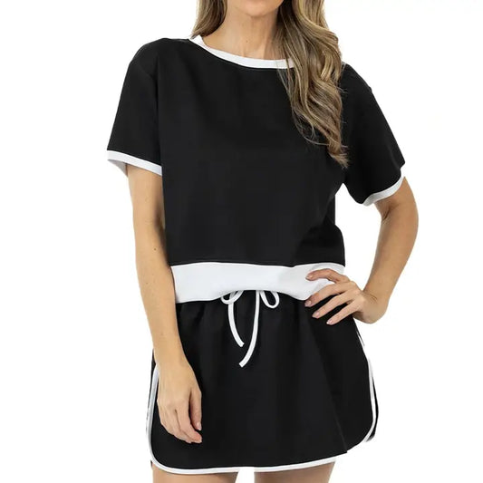 Black & White Top & Skort Set