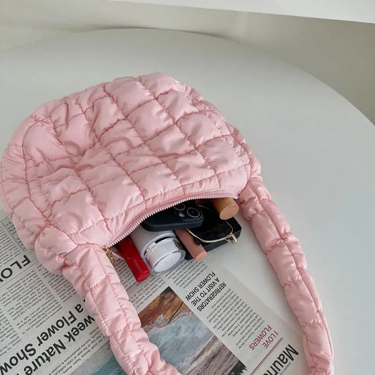 Small Light Pink Puffer Cloud Bag