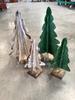 Christmas Tree set of 2 with wood base