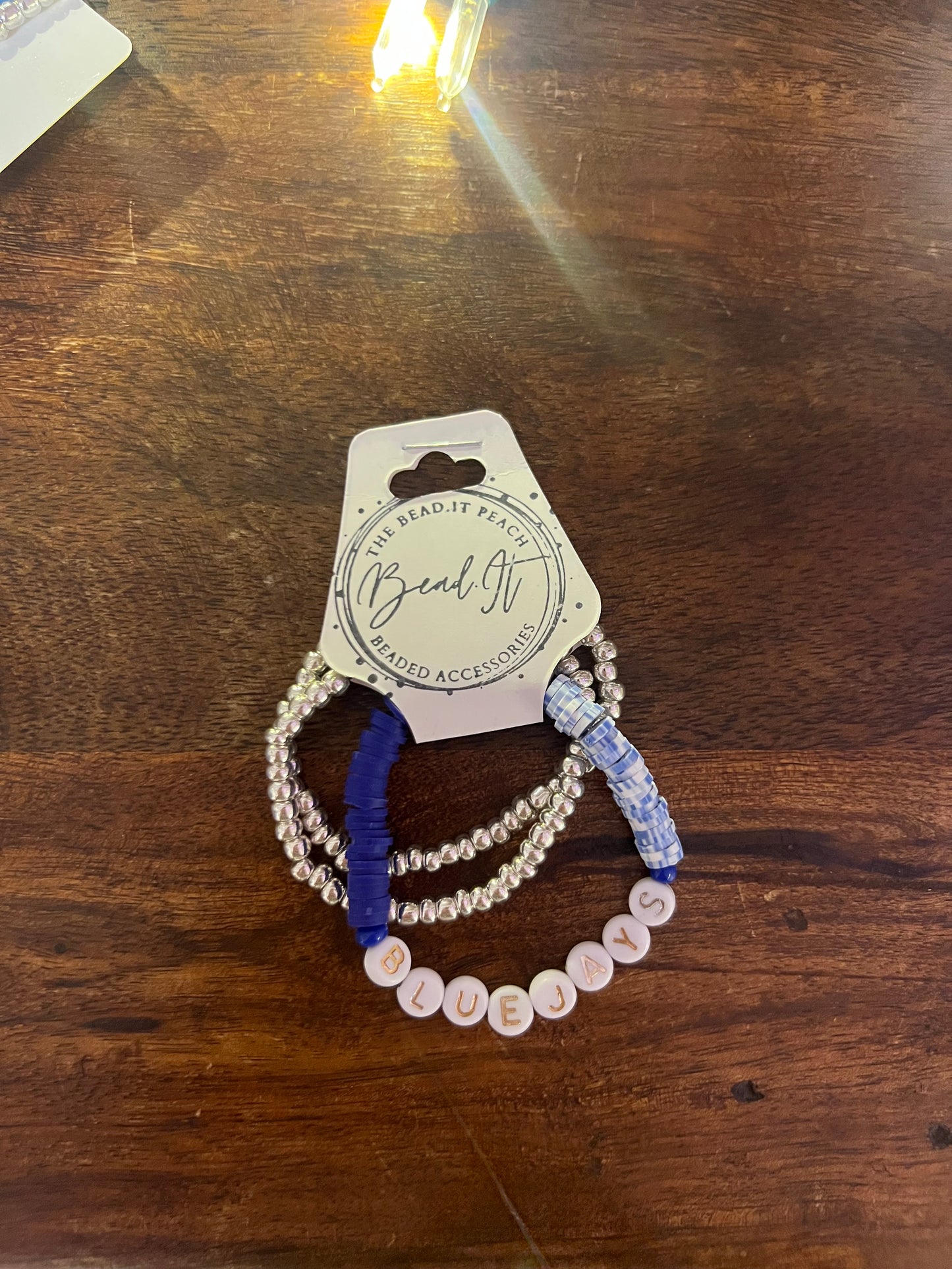 Bluejay Beaded Letter Bracelet