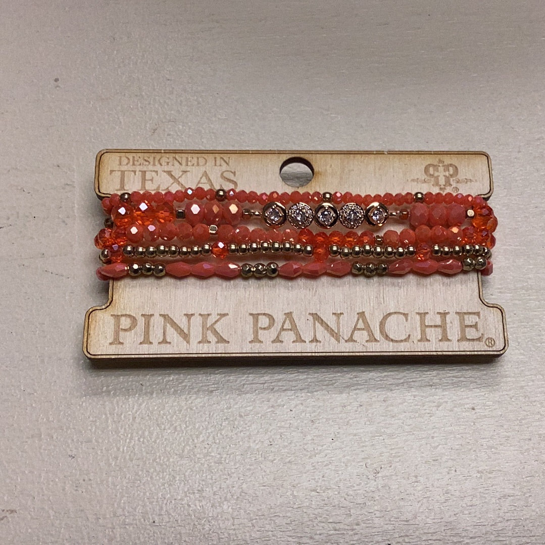 Pink Panache Orange 5pc Bracelet