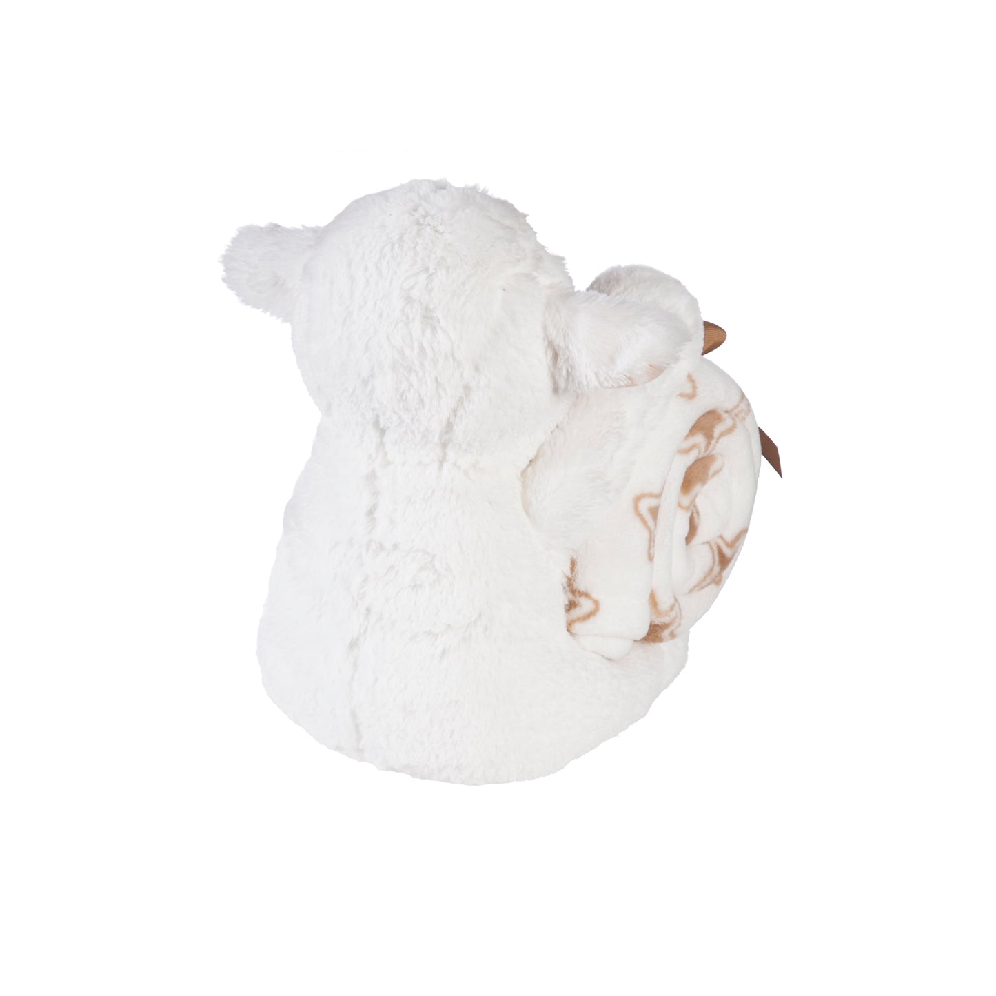 Cuddly Lamb 10" Plush Stuffed Animal w/ Blanket Gift Set, Cream